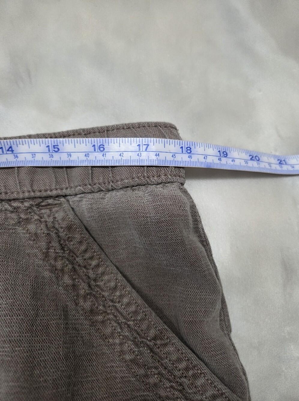 C&C California Lught Brown Linen Straight Leg Drawstring Pants Size XL - Picture 4 of 6